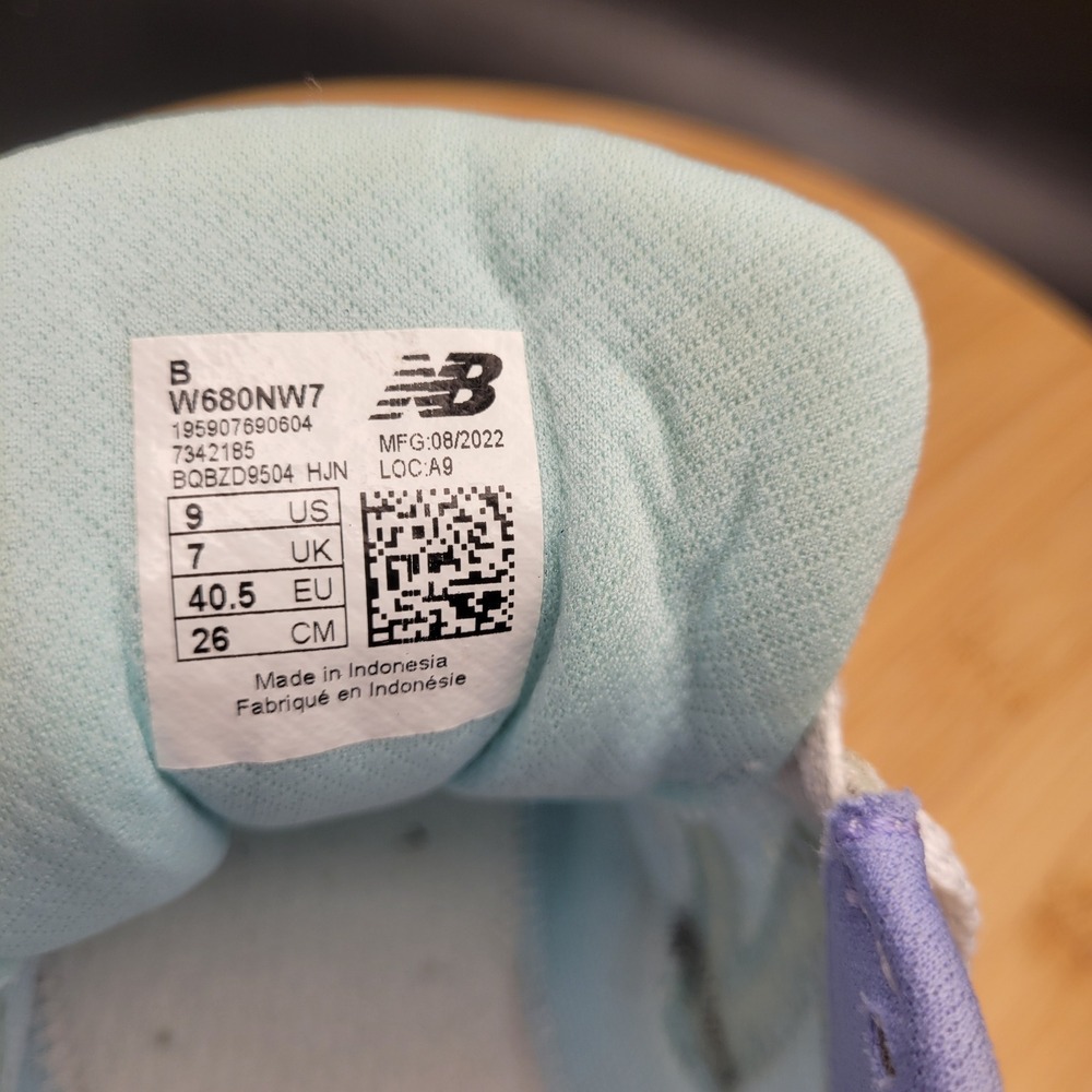 New Balance Fresh Foam 680 v7 Womens Running Shoes White Blue W680NW7 Size 9 - Picture 3 of 8